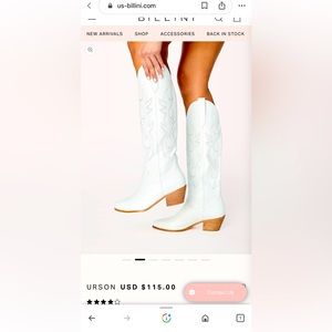 NWT BILLINI white cowgirl boot
